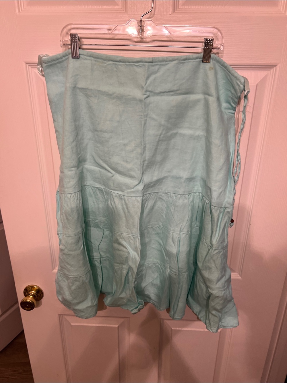 GAP Light Aqua Tiered A-Line Skirt